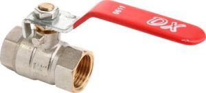 Kuglehane 1/2" muf/muf med Håndtag