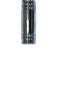 Nippelrør forkromet messing 1/2" - 50 mm