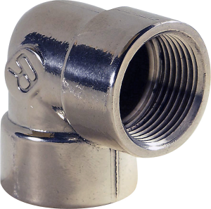 Vinkel 1/2", muffe/muffe. forkromet messing