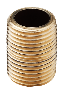 Nippelrør messing 1/2" - sammenskåret
