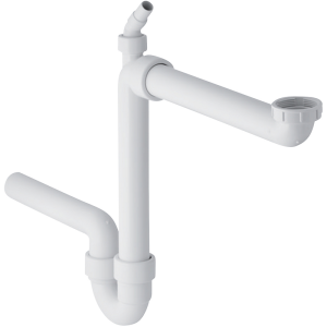Geberit 50mm vandlås hvid med slangestuds