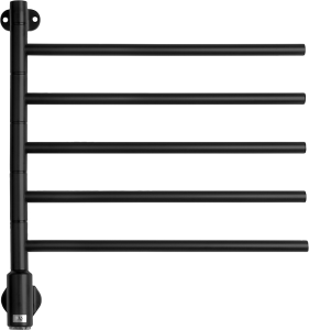 Kriss flex 1 el håndklædevarmer 597x550mm 5armet matsort RAL9005