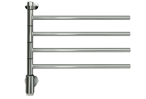 Kriss flex 1 elektrisk håndklædevarmer 508 x 550 mm. med 4 arme, timer & app. 40 watt. krom