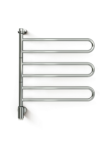 Kriss flex U 3 elektrisk håndklædevarmer 650 x 757 mm. med 3 svingbare arme, timer & app, 64 watt. krom
