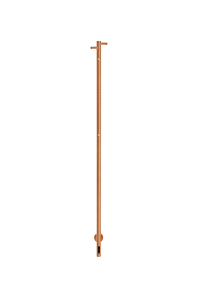 Kriss single håndklædetørrer 1480x30mm børstet kobber pvd