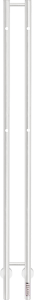 Kriss twin elektrisk håndklædetørrer 1480x130mm. hvidlakeret rustfrit stål