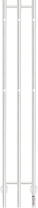 Kriss trio elektrisk håndklædetørrer 1480x230mm. hvidlakeret rustfrit stål