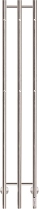 Kriss trio elektrisk håndklædetørrer 1480x230mm. poleret rustfrit stål