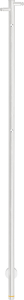 Kriss uno elektrisk håndklædetørrer 1480x30mm, med 4 kroge, rustfrit stål lakeret hvid