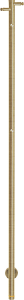 Kriss uno elektrisk håndklædetørrer 1480x30mm, med 4 kroge, rustfrit stål, børstet messing/guld
