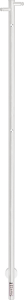 Kriss uno plus elektrisk håndklædetørrer 1480x30mm, med 4 kroge, rustfrit stål lakeret hvid