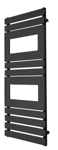 Tvs håndklæderadiator plano 2-500. 1290 x 520 mm. CC 470 mm. sort