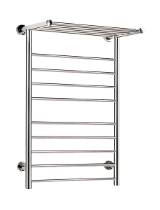 Tvs eldo H elektrisk håndklæderadiator 880x530x320 mm. 2 og 4 timers timer funktion. poleret rustfri stål