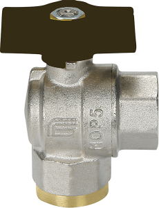 Mercury vinkel kuglehane 1" muffe/muffe T-greb