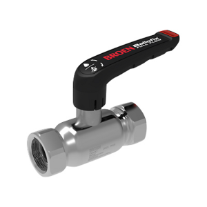 Broen Ballofix kuglehane full flow 3/4" DN20 med håndtag. muffe-muffe. rustfrit stål