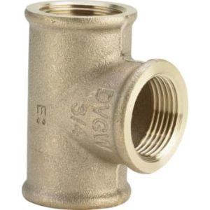 3/4"x 1/2" x 1/2" Rødgods silicium bronze gevindfittings T-stykke