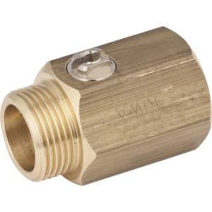 3/4" kuglehane ubehandlet muffe/nippel