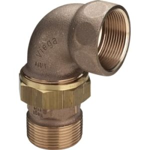 1/2" Rødgods silicium bronze vink. forskr. muffe/nippel