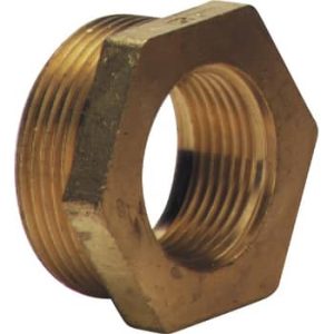 2" x 1" nippelmuffe, messing afzinkningsfri