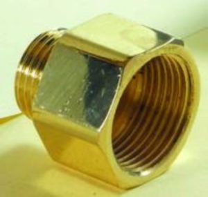 Messing spidsmuffe 1.1/4"x3/4"