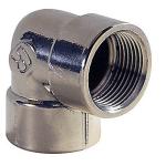 Vinkel 3/4", muffe/muffe. forkromet messing