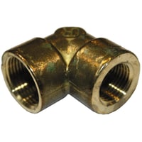 Vinkel, 1" x 3/4", muffe/muffe, 90, afzinkningsbestandig messing