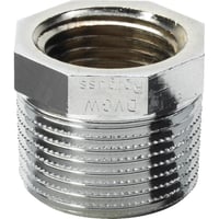 Nippelmuffe messing forkromet 1/2"x3/8"