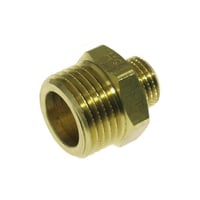 Brystnippel, reduceret, 1" x 3/4", afzinkningsbestandig messing