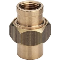 Viega union, muffe/muffe, 3/4", rødgods, konisk tætnende, rp-gevind, dvgw, PN 10bar