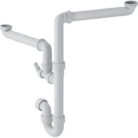 Geberit vandlås til 2 vaske med studs, 40mm x 1.1/2"