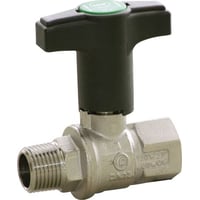 Kuglehane højt T-greb MF/NP 3/4", messing, 52TEU