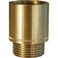 Haneforlænger 1/2" x 50 mm, muffe/nippel, rå messing