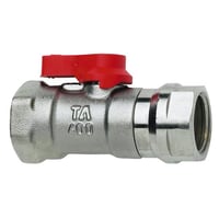 TA kuglehane TA 400 m/m 1/2" med rød håndtag